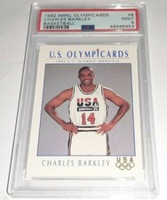 1992 Impel Olympicards #8 Charles Barkley PSA 9 Mint Dream Team USA Pop 18