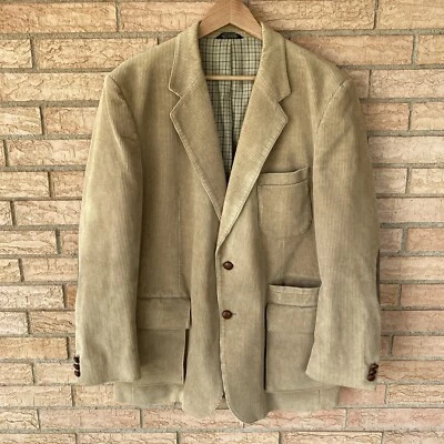 90s Norm Thompson heavy corduroy sport coat jacket size 44 Large elbow patches - Image 1 of 4