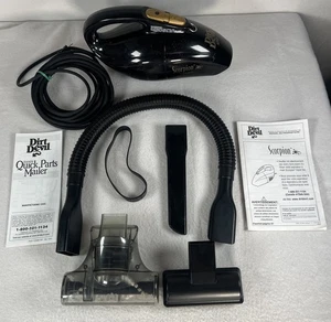 Dirt Devil Scorpion Turbo Handheld Vacuum Royal + Attachments 08210 Black Gold - Picture 1 of 24