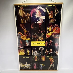 Vintage London Print Led Zeppelin Live Collage Poster 1979 Rare 24"x39" - Picture 1 of 11