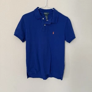 Polo Ralph Lauren Short Sleeve Polo Shirt Boys Royal Blue M (10-12) Preppy - Picture 1 of 4