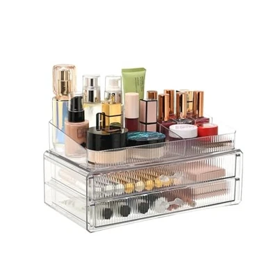 Organizador de Maquillaje Acrílico Apilable con Cajones, Perfecto para Hogar y Viajes Foto 1 de 4