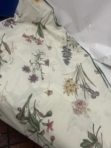 Tovaglia rotonda vintage 68" fiori a pois farfalla - Foto 1 di 2