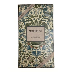 William Morris & Co Lodden Blau Elfenbein Grün 32er Set Papierservietten Floral - Bild 1 von 5