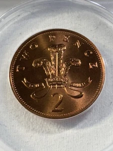 1984 Great Britain 2 Pence Graded MS 68 RD by ANACS - Picture 1 of 8
