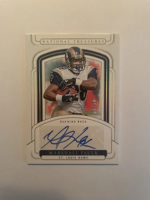 2024 National Treasures - Signatures Marshall Faulk Auto #SIGS-MFK -- /10 - Image 1 of 2
