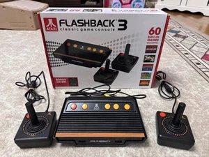 Atari Flashback 3 Classic Mini Console 60 Built-In Games Wired Controllers - Picture 1 of 13