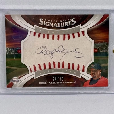 2006 Upper Deck Sweet Spot Blue Ink Signatures ROGER CLEMENS AUTO /30 (MEM) - Image 1 of 3