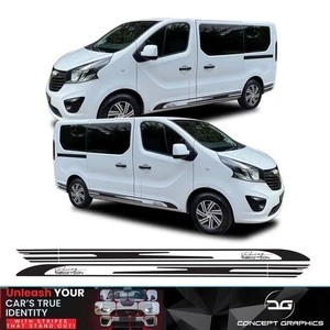 Fit Vauxhall Vivaro Racing Edition SWB Van Sides Premium Vinyl Stripe Decal Kit - Picture 1 of 3