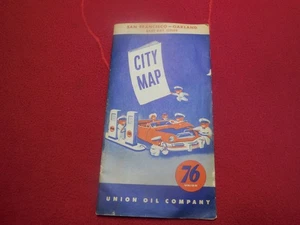 1940s Union 76 Union Oil Company City Map - San Francisco Oakland California - Picture 1 of 4
