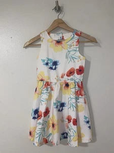 Crazy 8 Dress Girls White Floral Size 6 Summer - Picture 1 of 7