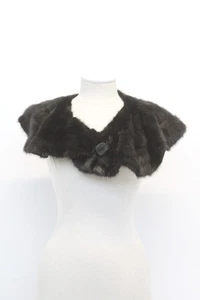 EXCELLENT BLACK MINK FUR COLLAR STOLE WRAP WOMEN WOMAN SIZE 28" X 8.5" - Picture 1 of 3