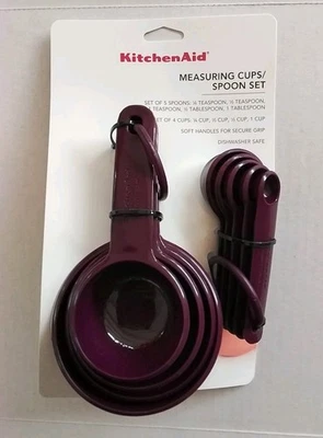 Kitchen Aid 4 Cup & 5 Spoon Measuring Set - Beet Root (Darker Purple) KQ475OHBRA - Image 1 of 4
