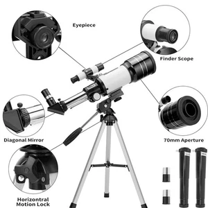 70mm Aperture Refractor Telescope Clear Observation Astronomical Telescope For - Picture 1 of 24