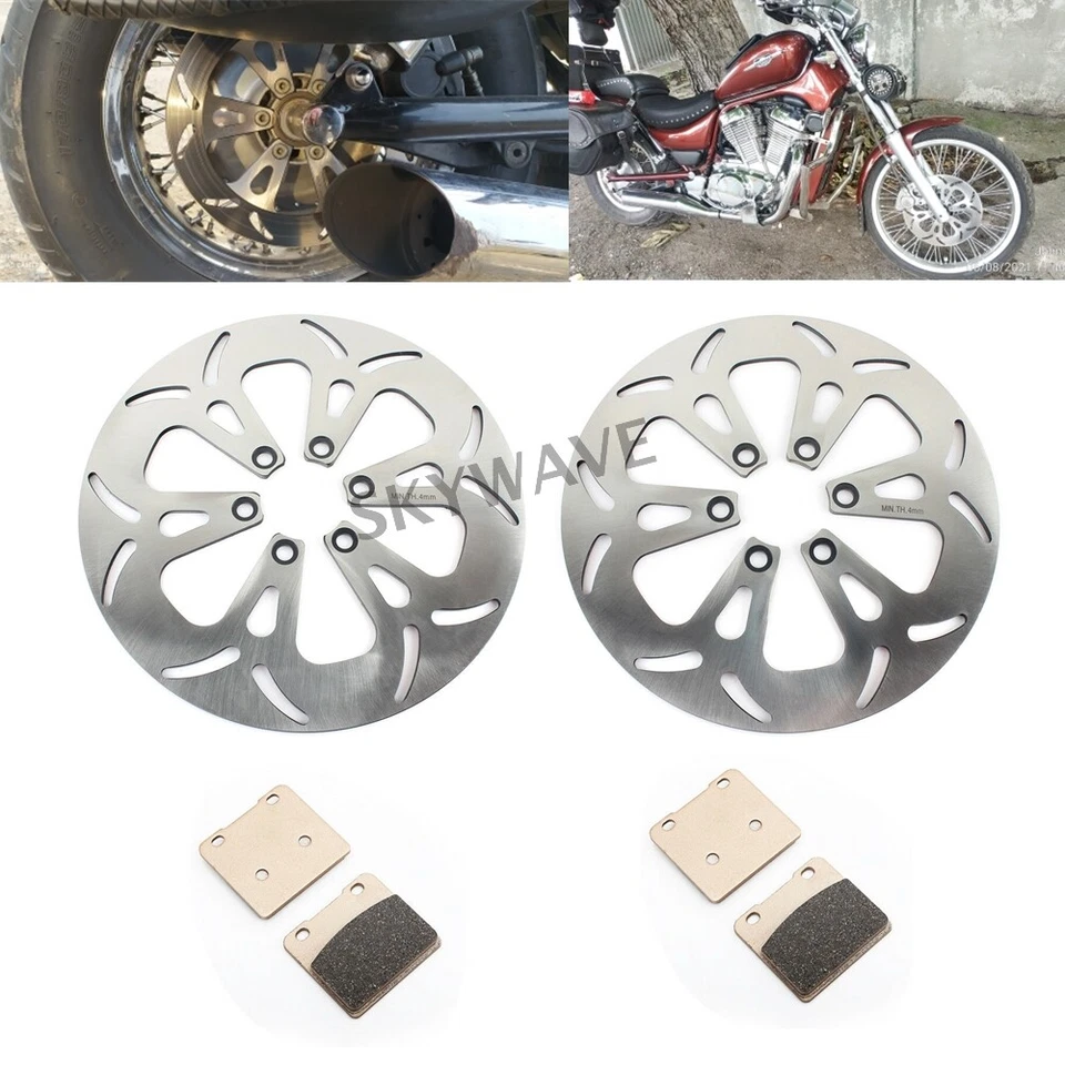 Rotores de freno delanteros traseros pastillas de discos para Suzuki Intruder 1400 VS1400GL/GLP 87-04 Foto 1 de 4