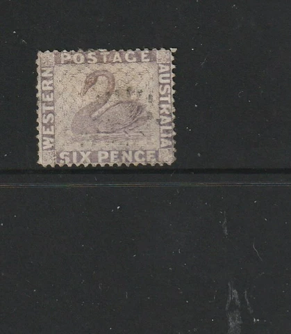 STAMPS    WEST  AUST  1861===  6D  SWAN   INDIGO  VIOLET  FINE USED Cover