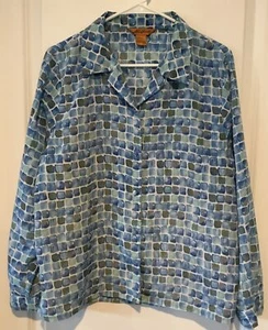 Milano Women's L/S Blouse Multicolor Size Large - Picture 1 of 3