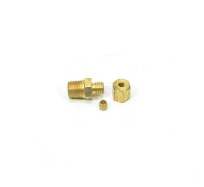 1/8 Npt Male Pipe to 1/8 Tube OD to Compression Connector Adapter Fitting - Image 1 of 4
