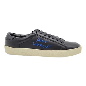 Saint Laurent Court Classic SL/06 Leather Sneakers Black EU 39 US 9 - NWB $750 - Picture 1 of 7