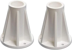 Two 6" Mounting Bases (White) - Picture 1 of 12
