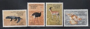 ALGERIA Agarnid Lizard, Ostrich, Gazelle & Fennec Fox MNH set - Picture 1 of 1