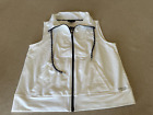 Chaps Sport~Women's White Sleeveless Full Zip Medium Sweatshirt Vest.