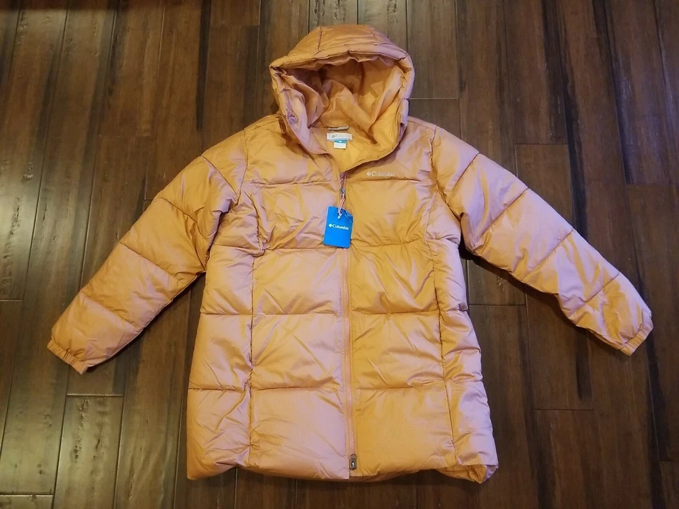 Columbia Women’s Puffect Mid Hooded Winter Jacket Sz Medium Nova Pink