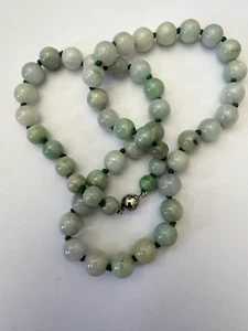GRADE A Natural GREEN-LAVENDER AUTHENTIC BURMESE Jadeite JADE BEADS 20" STRAND - Picture 1 of 4