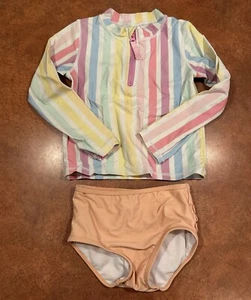 Ruffle Butts Girls Two Piece Bathing Swim Suit Size 5 Multicolor - Picture 1 of 3