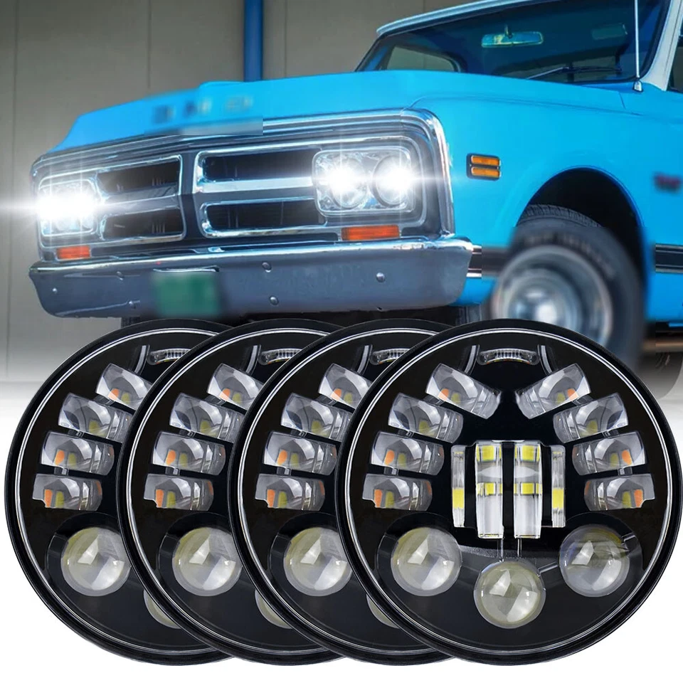 Faros LED INTERMITENTE para camioneta GMC C15/C1500 1961-1972 C2500 5-3/4"/5,75" Foto 1 de 4
