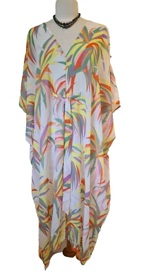 L'Agent Provocateur Holly Beach Vestido de Encubrimiento Tropical Talla Única Reino Unido 12-24 Nuevo Foto 1 de 4