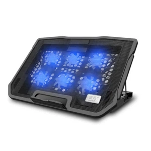 4 5 6 Fans Gaming Laptop Cooling Pad Stand Dual USB Fan Cooler for Notebook PC - Picture 1 of 42