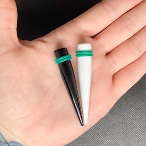 Green Silicone Replacement Taper/Plug Bands (x4) 18g - 1" - Picture 1 of 11