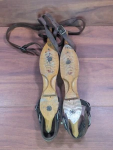 Antike niederländische PB HEERENVEEN Super PB Schlittschuhe Gr. 22 Original Leder sehr guter Zustand! - Bild 1 von 24