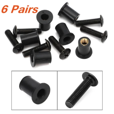 PARA Yamaha Snowmobile 90150-05024-00 90179-05523-00 Kit de tornillos y tuercas para parabrisas 12x Foto 1 de 4