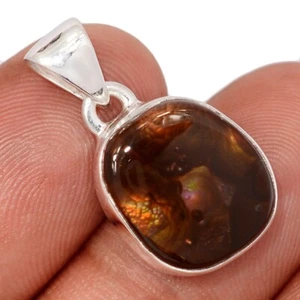 Natural Mexican Fire Agate 925 Sterling Silver Pendants Jewelry CP74169 - Picture 1 of 1