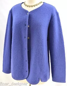 THE TOG SHOP 100% BOILED WOOL blazer jacket Button knit coat cardigan SZ PL VTG - Picture 1 of 6