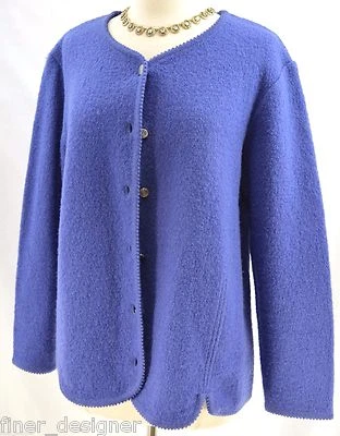 THE TOG SHOP 100% BOILED WOOL blazer jacket Button knit coat cardigan SZ PL VTG  - Image 1 of 4