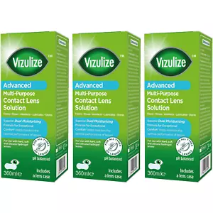 Vizulize Advanced Contact Lens Solution 360ml - Pack 3 - Picture 1 of 2