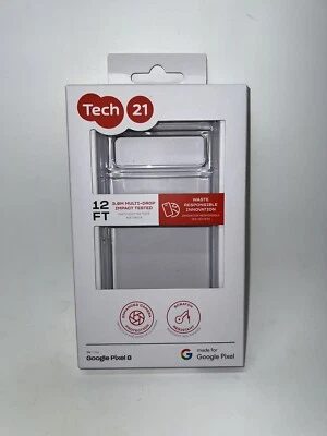 Lot Of 10 - NEW Tech21 EVO CLEAR Case for Google Pixel 8 in Retail Packaging - Image 1 of 2