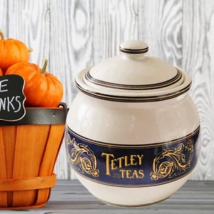 Vintage 1990's Tetley Tea Ceramic Sugar Bowl - Foto 1 di 1