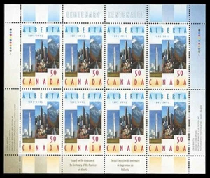 Canada Stamps pane of 8, Nova Chemicals plant, Calgary's skyline, #2116 MNH - Picture 1 of 1