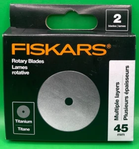 New Fiskars Titanium Replacement Rotary Blades 45mm 2/Pkg  - Picture 1 of 2