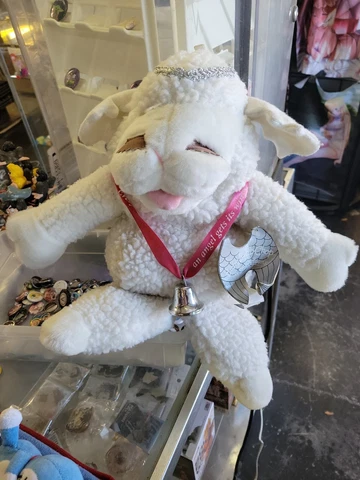 Tags Vintage 1993 BABY Lamb Chop ANGEL WINGS Hand Puppet 16" Plush Shari Lewis Cover