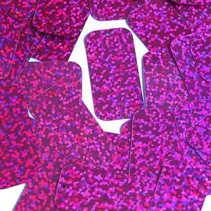 Fuchsia Pink Sequins Glitter Hologram Rectangle Long 1.5 inch Couture Paillettes - Imagen 1 de 2