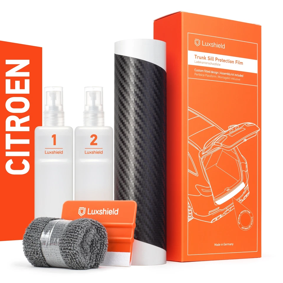 Lámina protectora de borde de carga para Citroën Berlingo 3 (III) óptica carbono - Imagen 1 de 4