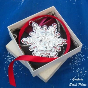 NEW • Gorham 1971 SNOWFLAKE Sterling Silver Christmas Ornament 2nd Ed - Picture 1 of 10