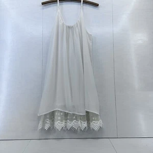 Charlie Paige White Cami Shift Dress Lace Wedding Beach Sexy Non See Through SM - Picture 1 of 11