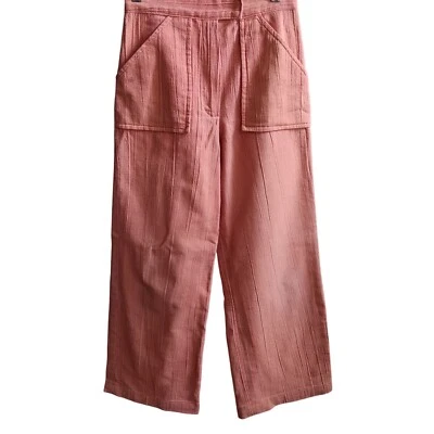 Pantalones de mezclilla de algodón con textura melocotón pierna ancha años 70 vintage 24x25 para niñas 1 de 1 Foto 1 de 4