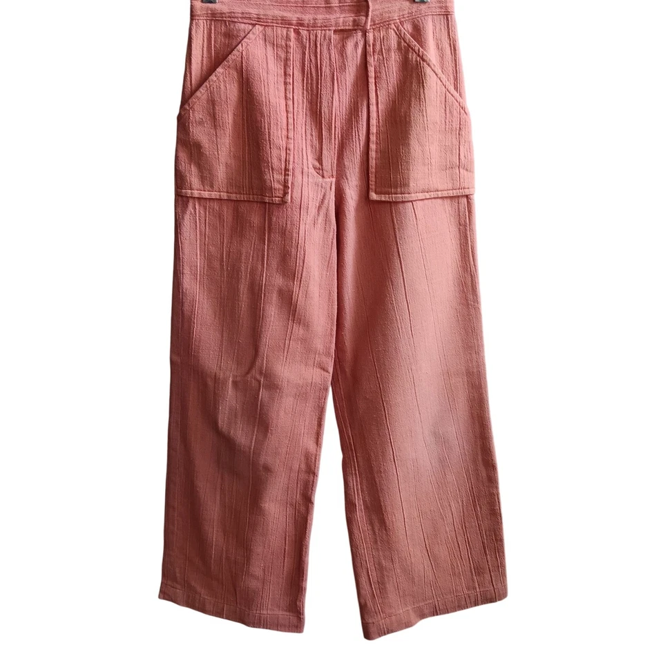 Pantalones de mezclilla de algodón con textura melocotón pierna ancha años 70 vintage 24x25 para niñas 1 de 1 Foto 1 de 4